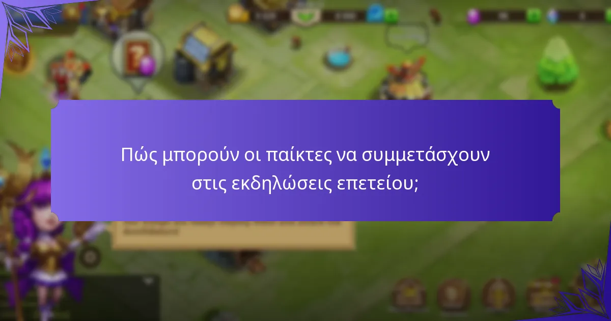 Πώς μπορούν οι παίκτες να συμμετάσχουν στις εκδηλώσεις επετείου;