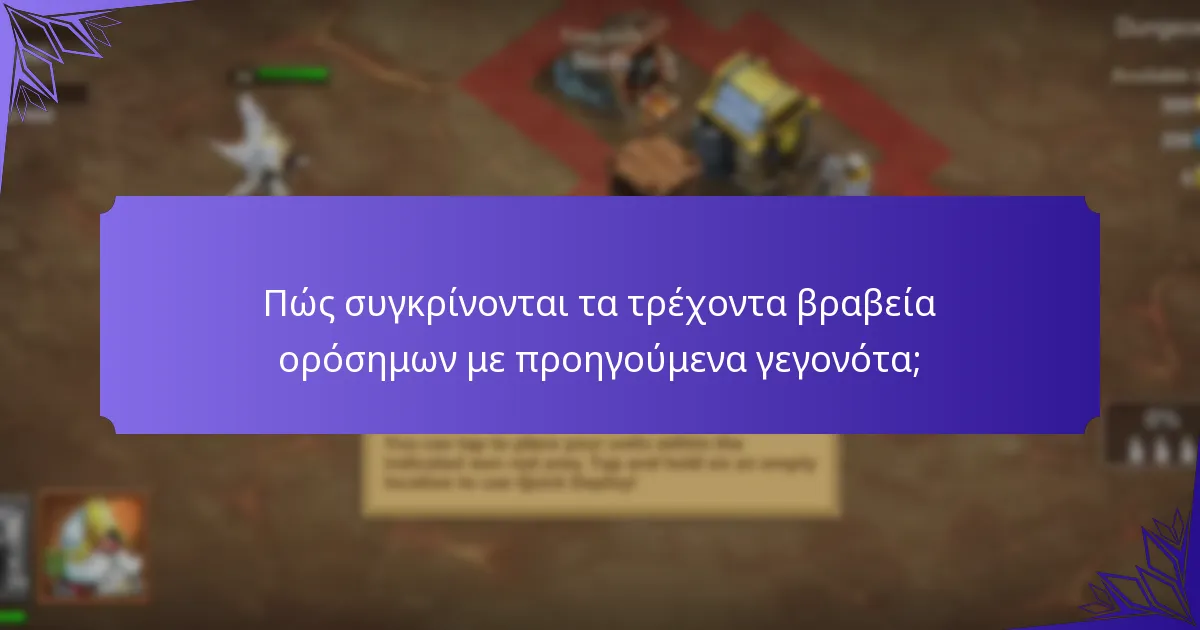 Πώς συγκρίνονται τα τρέχοντα βραβεία ορόσημων με προηγούμενα γεγονότα;
